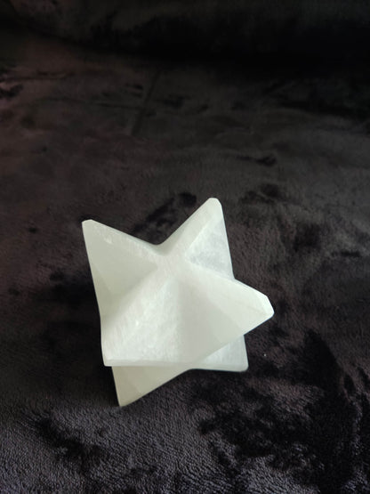 Merkaba sélénite 7 cm